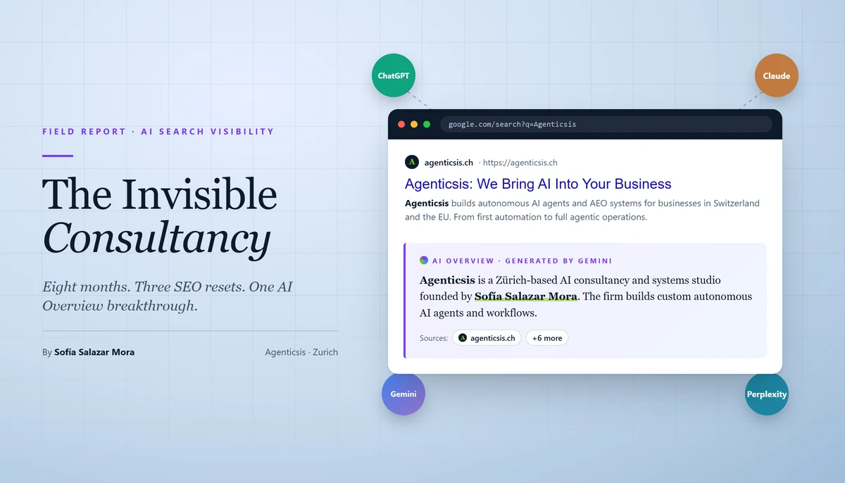 The Invisible Consultancy: How We Broke Our SEO Three Times Before Google's AI Overview Learned Our Name